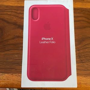 iPhone X Leather Folio